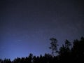 Night sky stars observing Cassiopeia constellation