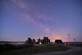 Night sky stars observing in Latvia Royalty Free Stock Photo