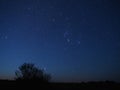 Night sky stars Orion constellation observing Royalty Free Stock Photo