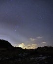 Night sky stars Orion constellations observing