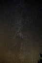 Night sky stars and Perseus constellation observing Royalty Free Stock Photo