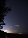 Night sky stars Taurus constellation Pleiades observing Royalty Free Stock Photo