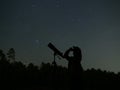 Night sky stars observing