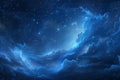 Night sky with stars. Universe filled with clouds, nebula and galaxy. Cosmos with stardust and milky way Royalty Free Stock Photo