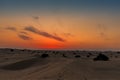 The night sky after sunset in the desert outside Dubai, UAE Royalty Free Stock Photo