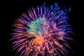 Explosive beauty as vibrant bursts of fireworks. Generative AI