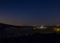 Night sky with village Mric, Czech landscape