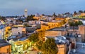 Night skyline of El Kef, a city in northwestern Tunisia Royalty Free Stock Photo