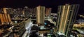 Night Skyline view of Waikiki Hawaii clear night