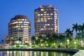 Night skyline of West Palm Beach, Florida Royalty Free Stock Photo