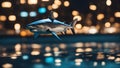 at night Small Fish With Ambitions Of A Big Shark - Business Concept Royalty Free Stock Photo