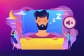 Night snoring concept vector illustration. Royalty Free Stock Photo