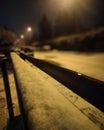 Night is night and snow does not .etter Royalty Free Stock Photo