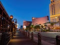 Night special lockdown scene of the famous Wynn Casio on Las Vegas Strip