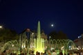 Night square fountains attraction