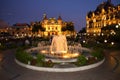 Night Square in Monte Carlo Monaco Royalty Free Stock Photo