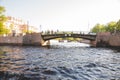 Night St .Petersburg, Russia , Palace Bridge and Peter and Paul Fortress