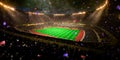 Night stadium arena soccer field championship win Royalty Free Stock Photo