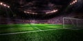 Night stadium arena soccer field Royalty Free Stock Photo