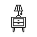 Night Stand Icon Image. Royalty Free Stock Photo