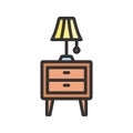 Night Stand Icon Image. Royalty Free Stock Photo