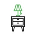 Night Stand Icon Image. Royalty Free Stock Photo