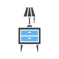 Night Stand Icon Image. Royalty Free Stock Photo