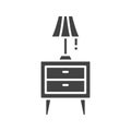 Night Stand Icon Image. Royalty Free Stock Photo