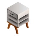 Night stand icon, isometric style Royalty Free Stock Photo