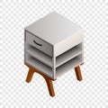 Night stand icon, isometric style Royalty Free Stock Photo