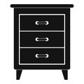 Night stand icon, simple style