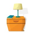 Night stand lamp icon, cartoon style