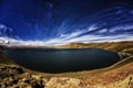 Night Star trail Panaroma in Lake Royalty Free Stock Photo