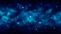 Night Starry Sky, Blue Space Background With Bright Big Stars Nebula