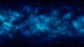 Night starry sky, blue space background with bright stars nebula Royalty Free Stock Photo