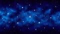 Night starry sky, dark blue space background bright big stars, nebula Royalty Free Stock Photo