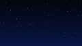 Night starry sky, dark blue space background with stars