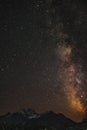 night starry sky, milky way. view of the natural background of space. astronomy, telescope Royalty Free Stock Photo