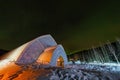 Night starry view of a ice dome in Chena Hot Springs Resort Royalty Free Stock Photo