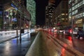 Night Stars Boulevard on Potsdamer Platz in Berlin, Germany Royalty Free Stock Photo