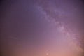 Night and stars Landscape: Clear Milky way at night Royalty Free Stock Photo