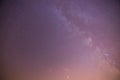 Night and stars Landscape: Clear Milky way at night Royalty Free Stock Photo