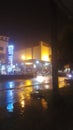 night street atmosphere in the city of Batam Indonesia