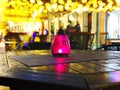 Night Street Cafe Tables chairs with cup of coffee Flowers City lifestyle Summer Day In Old Town Of Tallinn