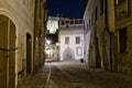 Night street in Cesky Krumlov, Czech Republic Royalty Free Stock Photo