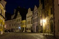 Night street in Cesky Krumlov, Czech Republic Royalty Free Stock Photo