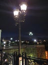 Night, street, lantern, Moscow Royalty Free Stock Photo
