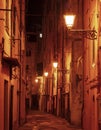 Night street lanterns Sanremo Italy Royalty Free Stock Photo