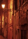 Night street lanterns Sanremo Italy Royalty Free Stock Photo