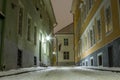 Night street in the Old Town of Tallinn. Estonia Royalty Free Stock Photo